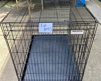 Lot 1045  Buy it Now $50.00  5 Panel Dog Pen and Gate Each Panel is  31" W x 31.5" H. Makes for a Substantial Space Gate 25" x 31.5" H