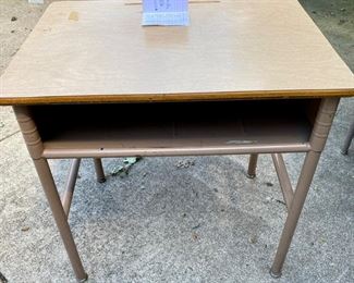 Lot 1049 Buy it Now $35.00	Vintage Children's School Desk with Formica Top No Chair	23.5" W x 17.5" D x 23" h