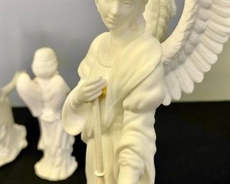 Lot 1070. Buy it Now $120.00.   Lenox  -- The Nativity Angels in Adoration. 3 pc Largest 8"		 