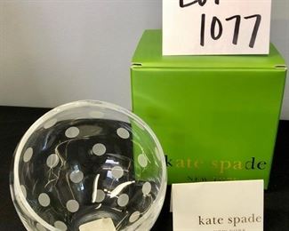 Lot 1077.  Buy it Now $35.00 Kate Spade for Lenox - Small Angled Bowl, Perri Lane Collection. 5" w/box.    