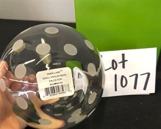 Lot 1077.  Buy it Now $35.00  Kate Spade for Lenox - Small Angled Bowl, Perri Lane Collection. 5" w/box.   $35