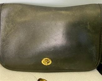 Lot 1182. 3 Coach Handbags, Brown Leather Classic Shoulder bag 10 1/2 x 10 w/ zipper.  $110
