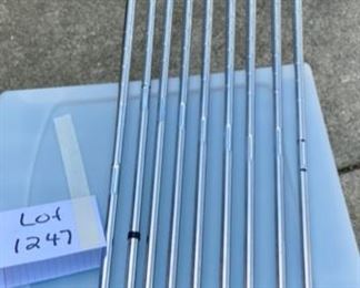 Lot 1247. Set of 8 Wilson X31 Irons including Irons number 2,3,4,5,6,7, 8, and 9. Also includes a pitching wedge.  $40