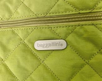 Lot 1191. Patagonia slingback- black, Baggalini lime green quilted handbag w/attached pouch zipper closure. $85