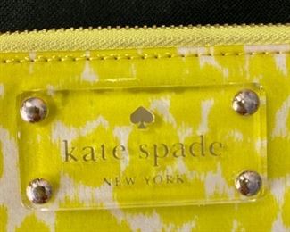 Lot 1193.  Kate Spade Green Makeup bag & wallet zip up.  $60
