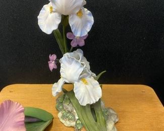 Lot 1226.  Lenox  Hummingbird, Cattleya Orchid, Iris fine bone china.  Stand not included.   $48