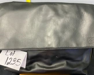 Lot 1235.  Jack Spade Men's waxed Messenger bag, 12 x 16 base 5" wide base. $65