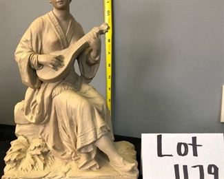 Lot 1179.  Austin Galleries Sculpture "Oriental Collection" AP1811 "Lute Player". With COA.  $70