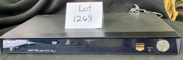 Lot 1263.Buy it Now $30.00  Samsung DVD-1080P7 DVD Player with HDMI Full HD Upscaling	17" L x 8" x 1.75" H