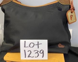 Lot 1239. Dooney & Bourke Black Nylon handbag, great shape. $70