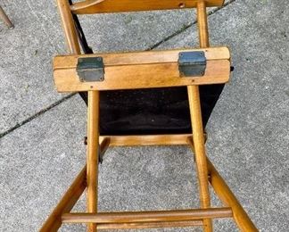 Lot 1240.  Director Chair with Solid Wood Frame "The 2003 Evans Scholars Invitational" 24" W x 19" d x 34" T. $55