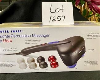 Lot 1257.  $25.00. Brand New in Box Sharper Image Percussion Massager with Heat Model HF758.