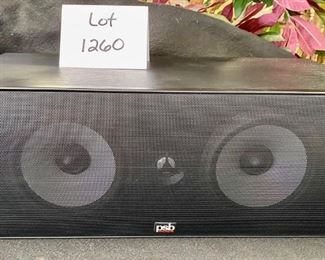 Lot 1260. Buy it Now $60.00 Like New PSB Speaker Alpha C Center Speaker in Black Ash	17.5" L x 6.5" W x 9" D (there are 2 of these). 