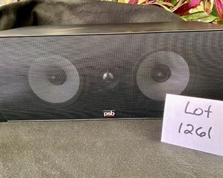 Lot 1261. Buy it Now $60.00. Like New PSB Speaker Alpha C Center Speaker in Black Ash	17.5" L x 6.5" W x 9" D (there are 2 of these). 