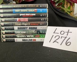 Lot 1276.Buy it Now $30.00  Lot 9 PSP Games including Spiderman 2, SOCOM, Grand Theft Auto and More...