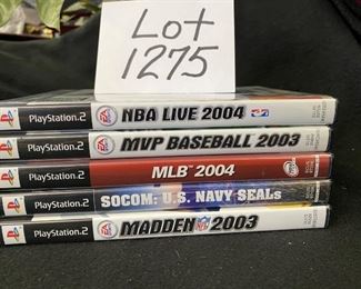 Lot 1275. Buy it Now $20.00 Lot of 5 Playstation 2 Games