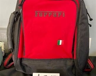 Lot 1305. Licensed, product, FERRARI Backpack, Made in Italy VROOOOM! $35. What young man wouldn't want to take this to school?!