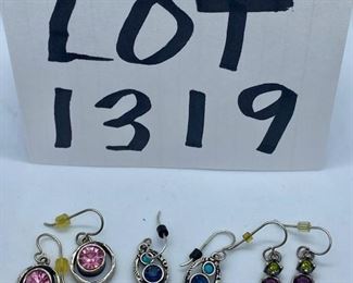 Lot 1319.  $75.00. Three pairs of Patricia Locke Earrings - signed and perfect!  Collecting her Jewelry is addictive - sold at Neiman Marcus and other fine stores.