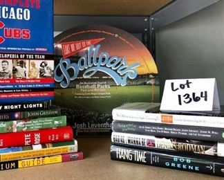 Lot 1364.  $28.00.  It's like the last dance in book form! Lot of 10 sportsbooks, plus 1 cubs encyclopedia and 1 ballpark of past and present tour book. 