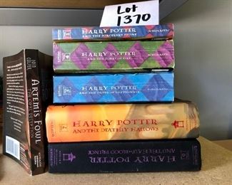 Lot 1370. $14.00.  Lot of 6 books, 5 Harry Potter (3 HC), 1 Artemis Fowl
