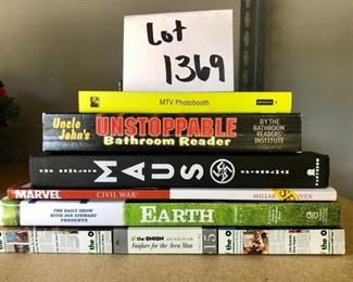 Lot 1369. $22.00.  Lot of 6 books, 2- coffee table, humor and photographic