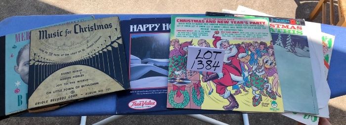 Lot 1384. $15.00. Lot of 9 -  33 1/3 and 78 rpm vinyl albums ( includes Bing Crosby 'Merry Christmas" collection)