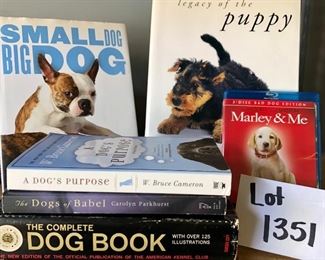 Lot 1351. $14.00.  The Pup lot. 6 dog books and 1 blue ray dvd