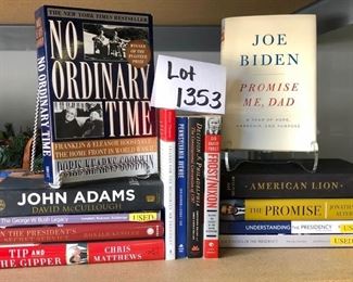 Lot 1353.  $29.00.  14 Books on Presidents. 