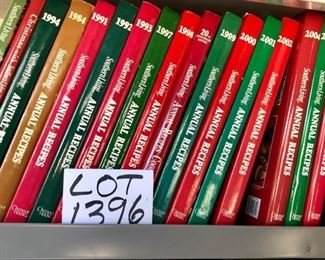 Lot 1396. $55. 17 Southern Living Annual Cookbooks. 