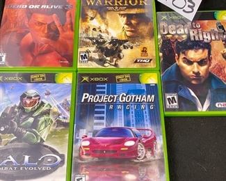 Lot 1403. $20.00   Lot of 5 X Box games (Dead or Alive, Full Spectrum Warrior,)