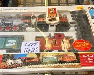 Lot 1426.  $40.00. New Bright Railroad Empire.  Complete with electronic sounds and locomotive action.