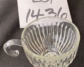 Lot 1436.  $18.00.  Lot of 18 Starlight Punch Bowl  Cups.  		