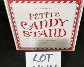 Lot 1446.  $19.00.  Williams Sonoma Petite covered Candy Stand 