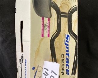Lot 1448.  $35.00.  Syntace C2 Clip Aerobars.  Clip these puppies onto your bike so you can rest your arms. 