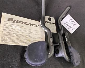 Lot 1448.  $35.00.  Syntace C2 Clip Aerobars.  Clip these puppies onto your bike so you can rest your arms. 