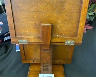 Lot 1480.  $70.00. Portable Artist Stand for Tabletops with 2 adjustable easels and Icons of Art Book	14" W x 14" H x 11" D	