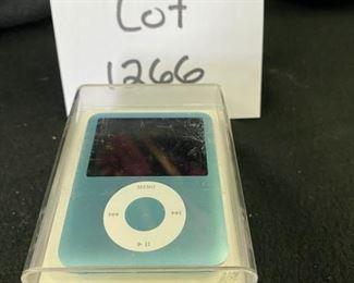 Lot 1266 Buy it Now $48.00 Like new Blue IPod Nano with 8Gb of Memory with usb power cord