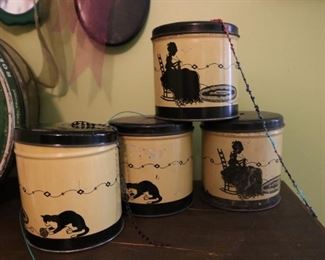Vintage String Dispenser Tin Cans 