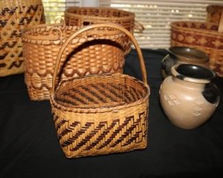 Vintage Cherokee River Cane Basket