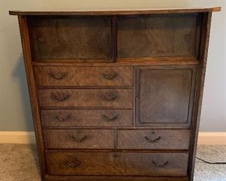 #14	Wooden cabinet with 2 sliding doors and 6 drawers 31"x15"x32	 SOLD
