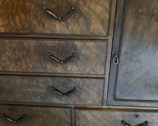 #14	Wooden cabinet with 2 sliding doors and 6 drawers 31"x15"x32	 SOLD
