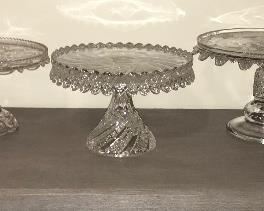 Beautiful collection of vintage Fenton, Fostoria, Hobnail and many other cake plates and Noritake, etc. china!