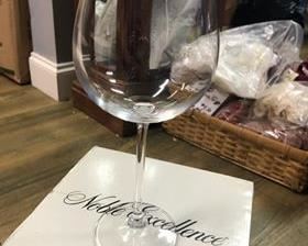 NEW set of 4, Noble Excellence Grand Bouquet 25oz wine glasses. 24% lead crystal. THREE boxes of 4 available. Each box of 4 is $16. Buy all 3 boxes for $40.