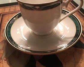 NEW. (Photo #1) Lenox Bone China, Footed Cup & Saucer Sets. Pattern is Kelly. 12 sets available. $150