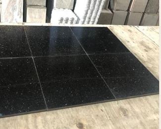 $325 / 50 tiles. (photo #2) *NEW* Black Pearl Granite Tiles, 12x12-in., 50 squares in this listing. (We have 200+ of these tiles. Msg us if you want more than 50. $325 / 50 tiles. All 200 tiles for $1100.