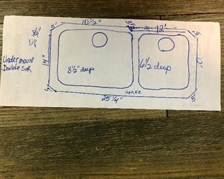 Brand new, never used. (Photo #2) Franke Double Basin Undermount 18-Gauge Stainless Steel Kitchen Sink. Elegance and high quality for a kitchen remodel. Not sure of model. Retailed over $750 - asking $550