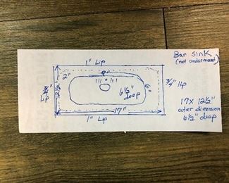 Brand new, never used. (Photo #2) Franke Single basin Bar Sink, 18-Gauge Stainless Steel. Not sure of model. $175