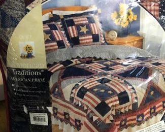 Brand new, American Pride theme, KING bed cover and 6 pillow shams. (Photo #1) - $45