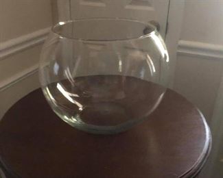 Oversized glass fish bowl / display bowl - $12