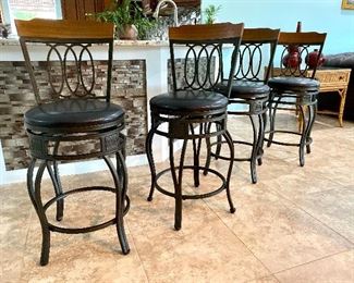 Set of 4 Swivel Counter Stools